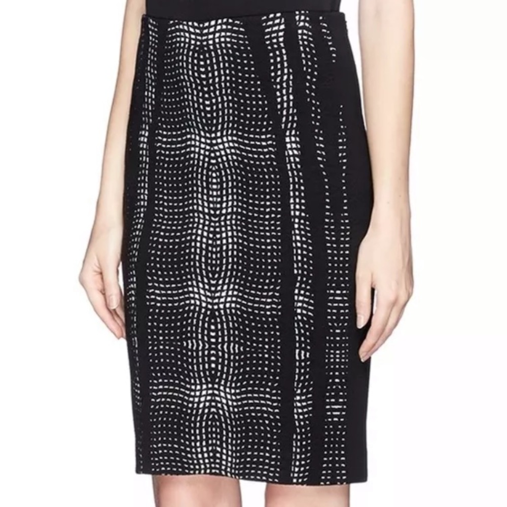 Diane Von Furstenberg Blk Marta Pencil Skirt 8